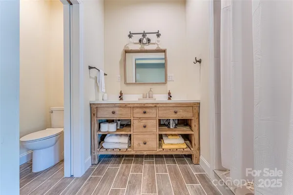 a bathroom with a sink and a toilet