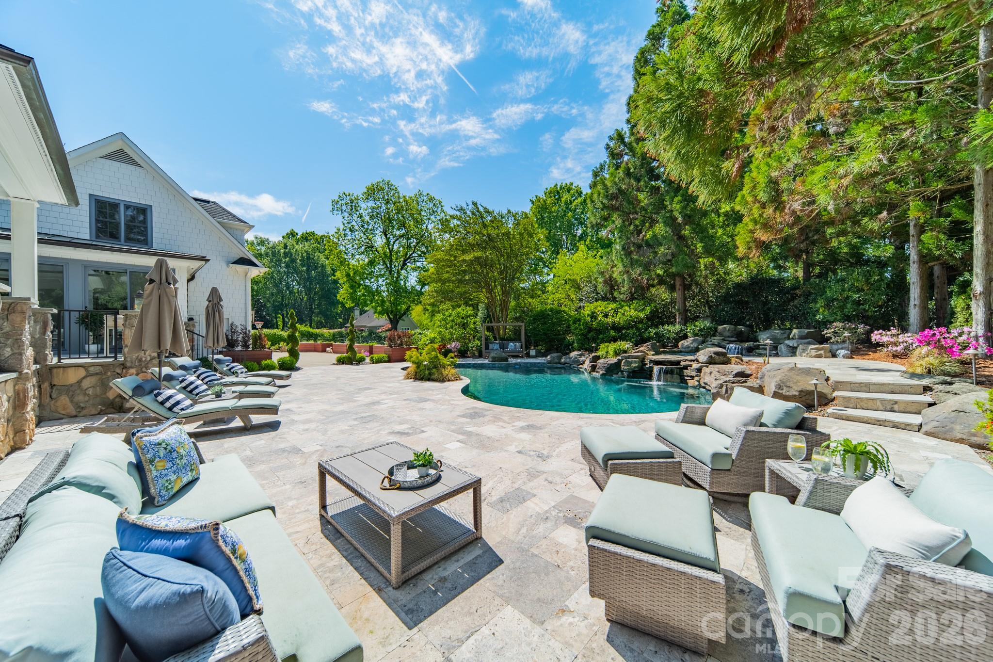 5400 Colony Road Charlotte, NC 28226 - Photo 40 of 48 a view of a patio with swimming pool