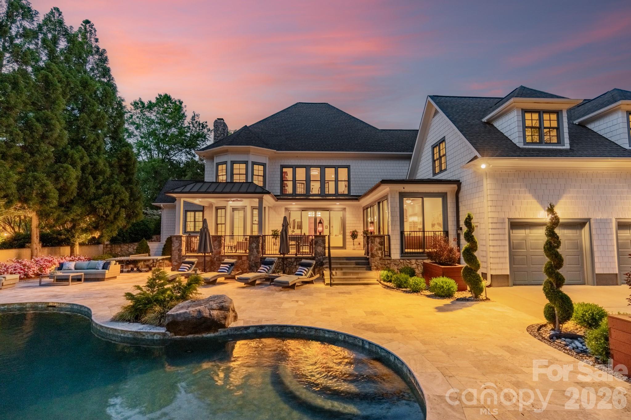 5400 Colony Road Charlotte, NC 28226 - Photo 45 of 48 a view of a house with swimming pool and sitting area