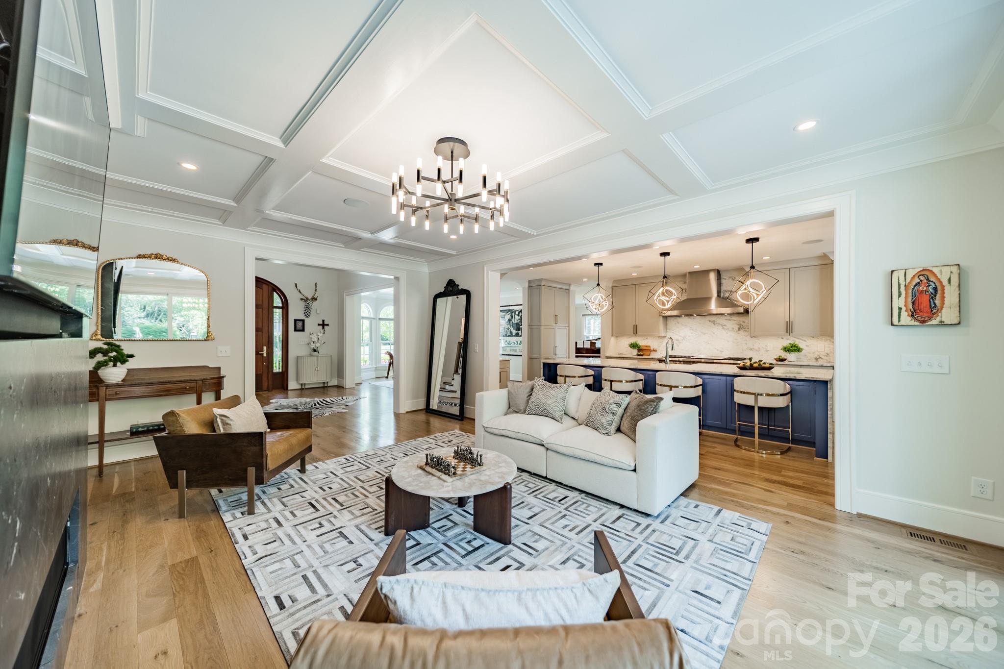 5400 Colony Road Charlotte, NC 28226 - Photo 9 of 48 a living room with lots of furniture and view of kitchen