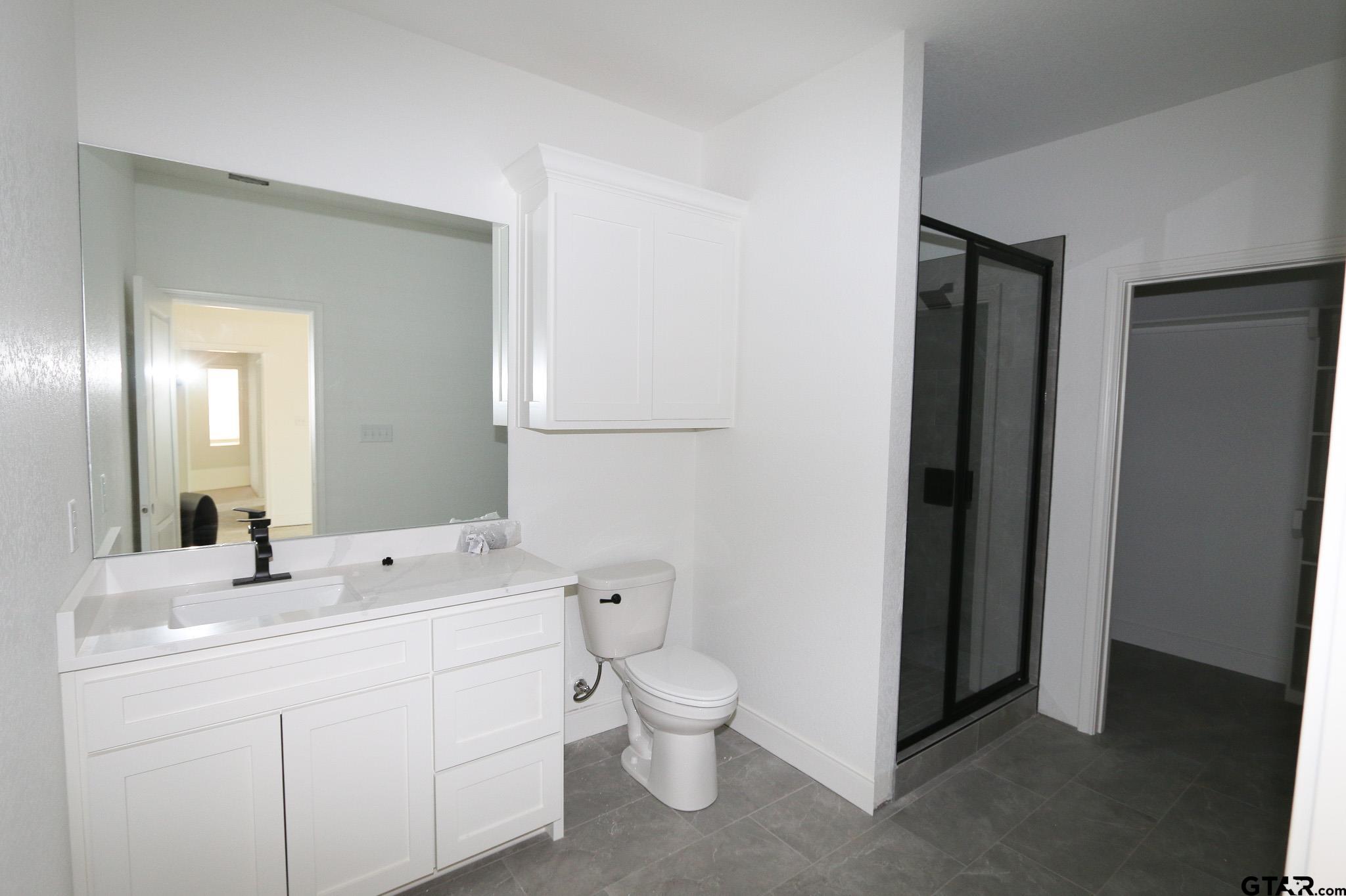 16503 Cooper Way Flint, TX 75762 - Photo 29 of 33 a bathroom with a toilet sink and mirror