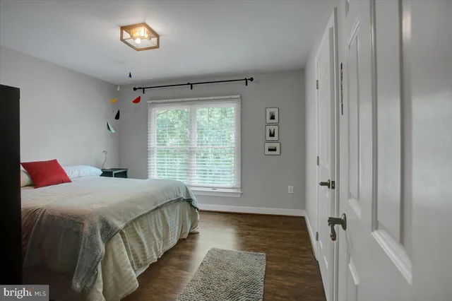 a view of a garage with a bike parked