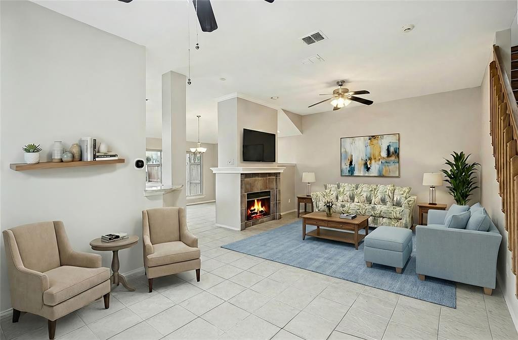 356 Arbor Court Euless, TX 76039 - Photo 3 of 37 Virtually staged photo of living and sitting area