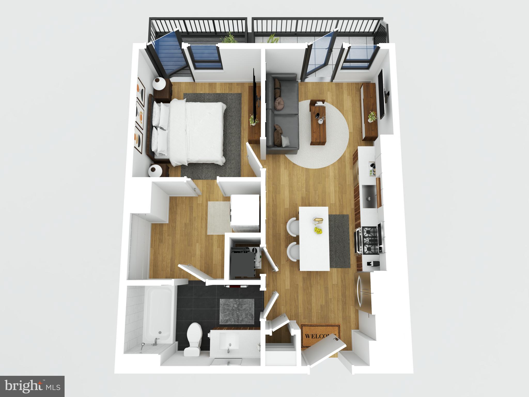 7175 12th Street Northwest, Unit 608 Washington, DC 20012 - Photo 24 of 24 a picture of a wall with a bathroom