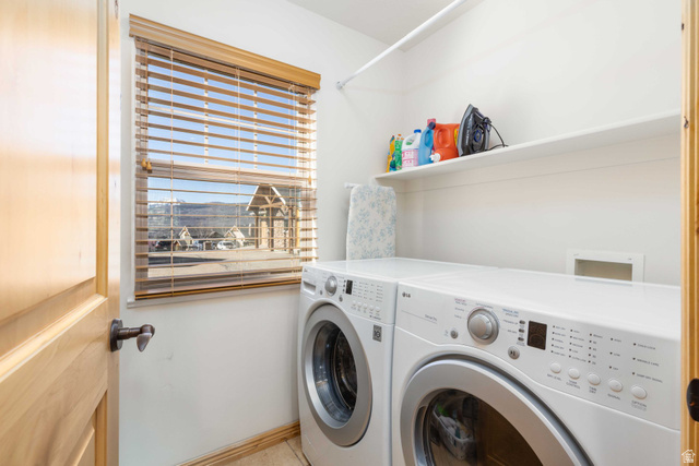 5168 Fairview Loop, Unit C604 Eden, UT 84310 - Photo 9 of 53 Laundry room featuring washing machine and dryer