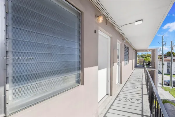 a view of a balcony