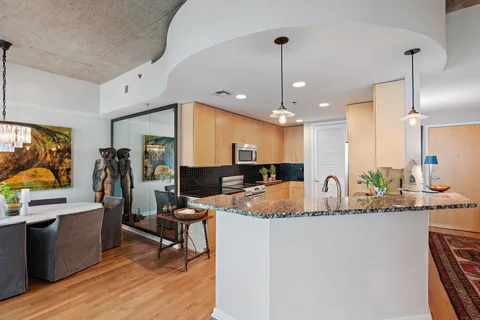 a view of city from balcony