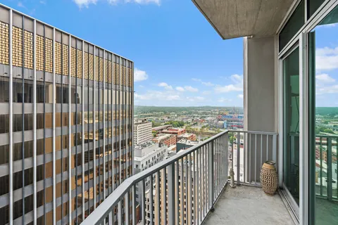 a view of balcony with couch