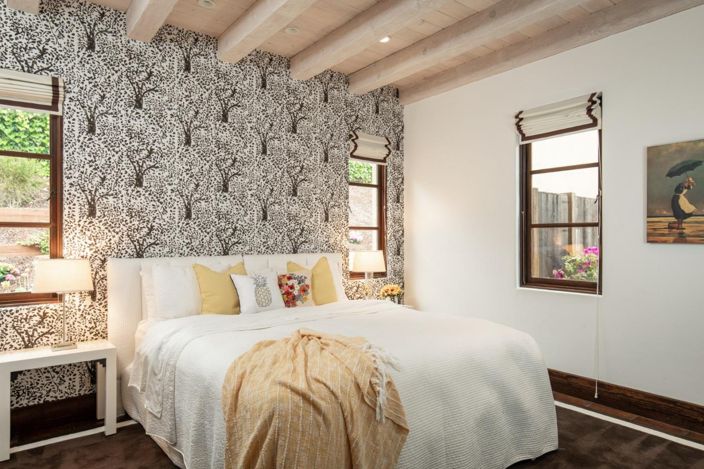 1425 Oleada Road Pebble Beach, CA 93953 - Photo 13 of 26 a bedroom with a bed and a window