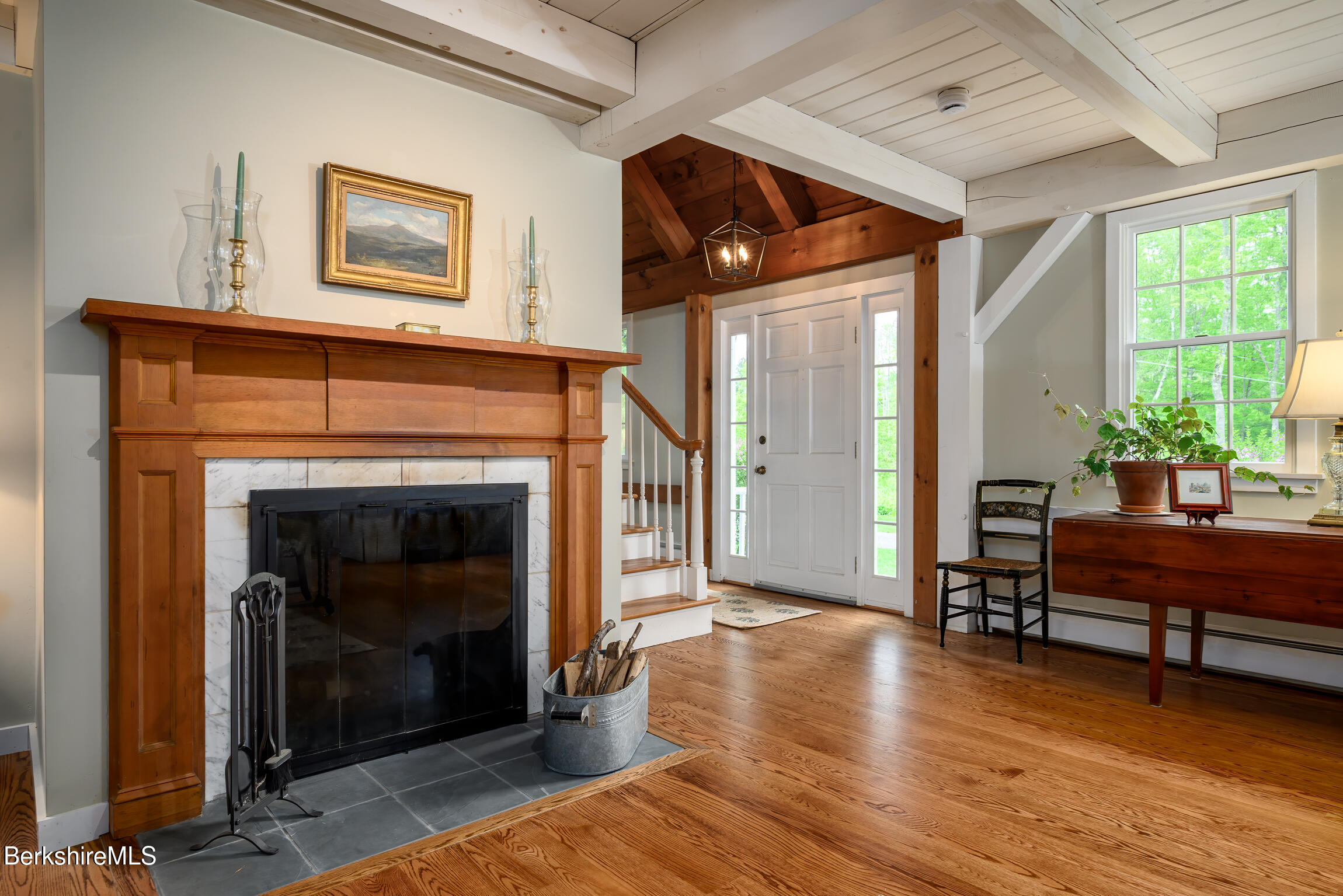 Living room fireplace