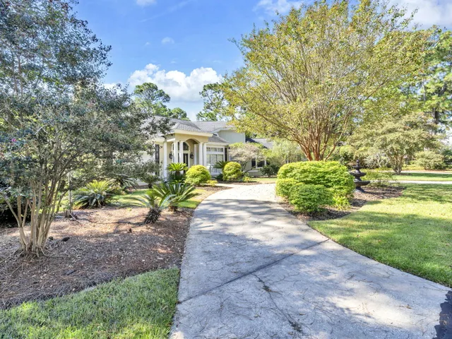 a house view with a garden space