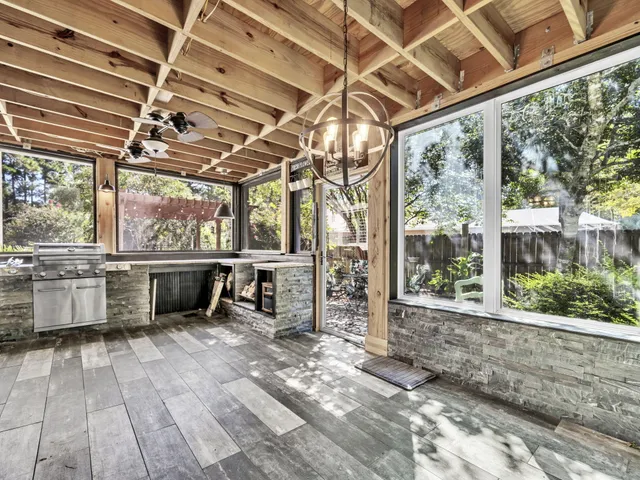 a view of a houses with a lake view