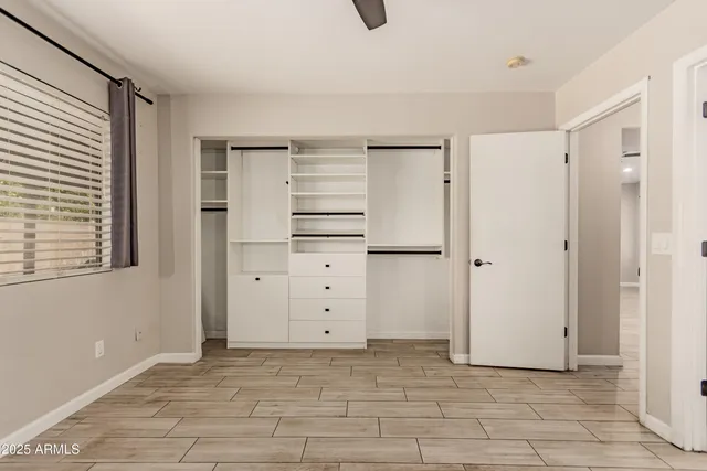 a view of closet area with window