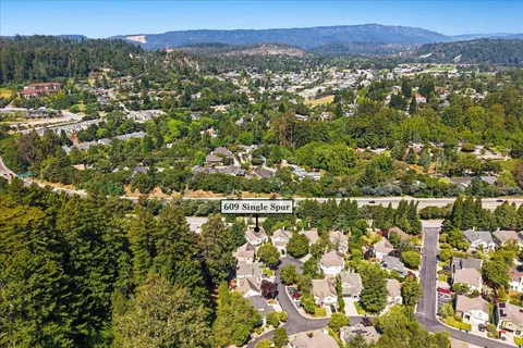 a view of city and mountain
