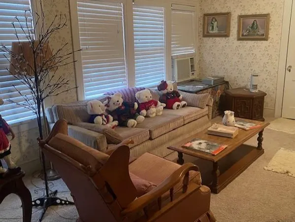 a outdoor living space with furniture