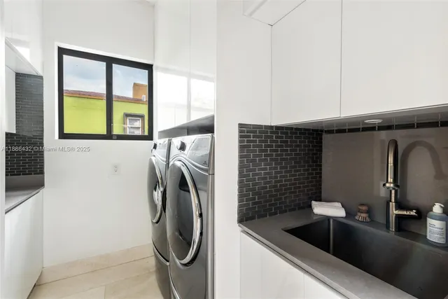 a view of a patio with furniture