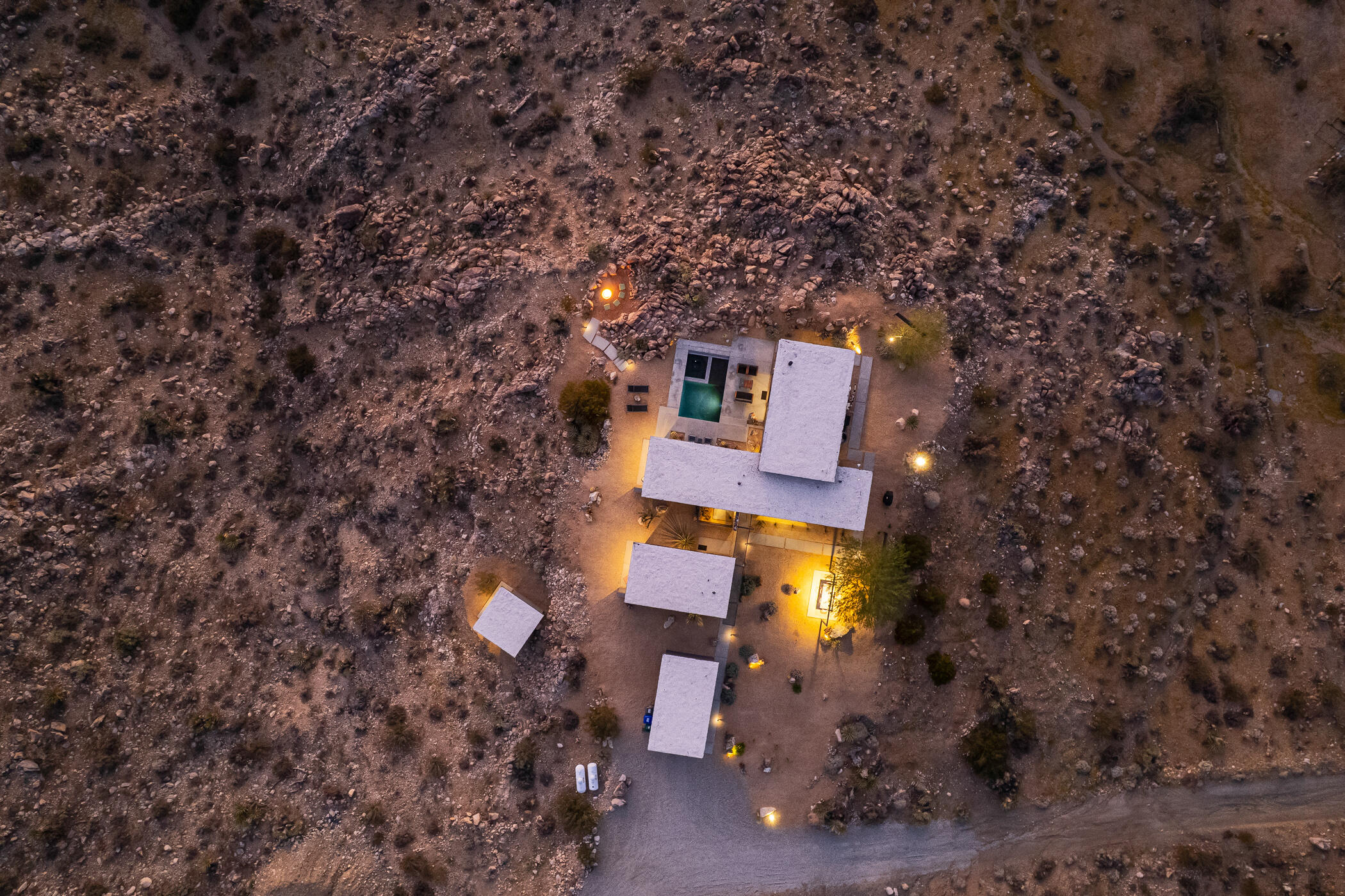 8520 Purple Sage Road Joshua Tree, CA 92252 - Photo 36 of 36 an aerial view of house with outdoor space
