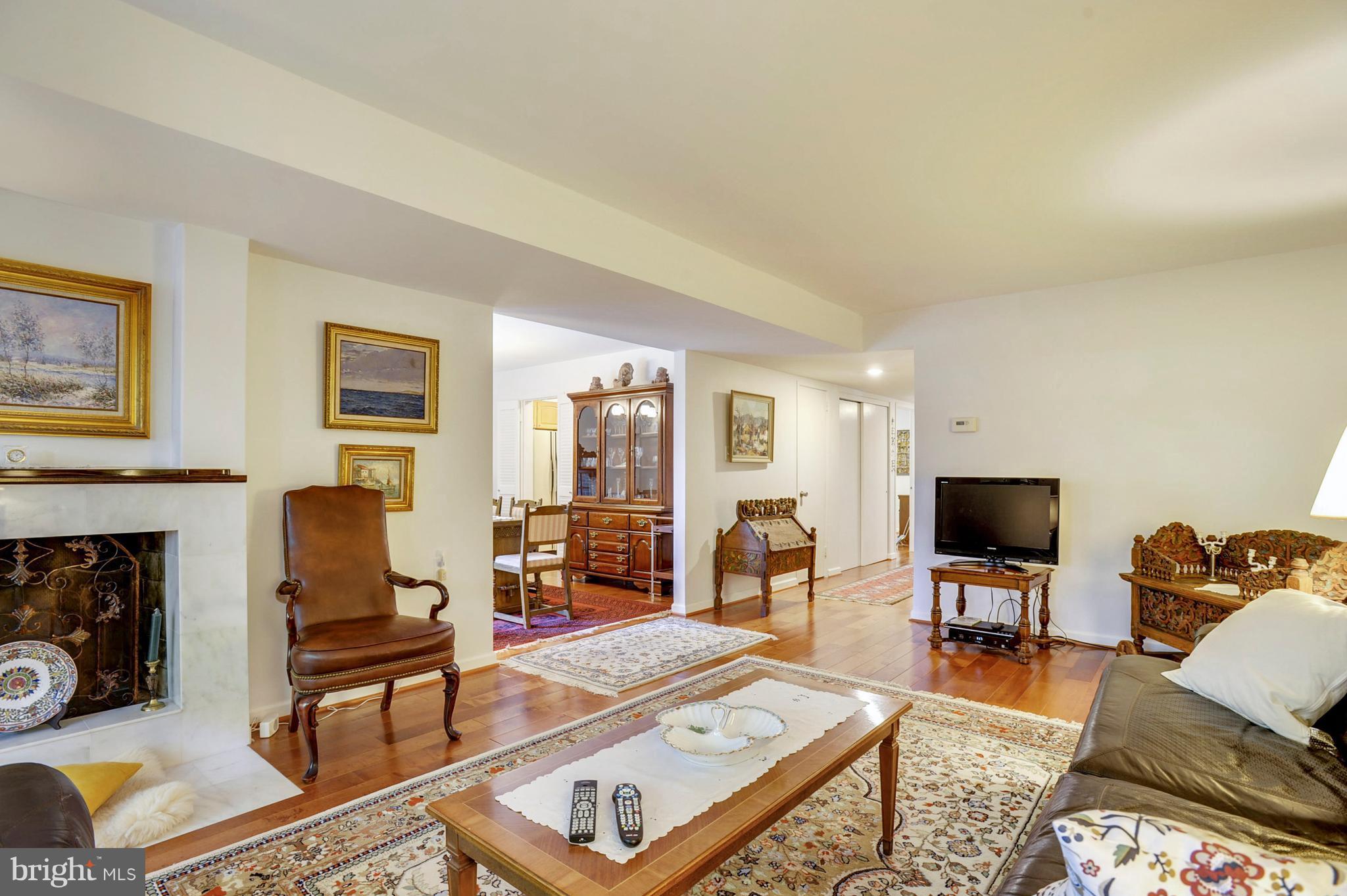 11796 Indian Ridge Road Reston, VA 20191 - Photo 12 of 30 a living room with furniture a fireplace and a flat screen tv