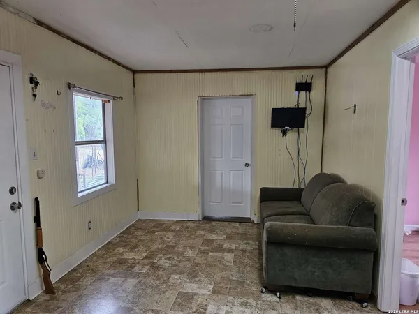 an empty room with a window