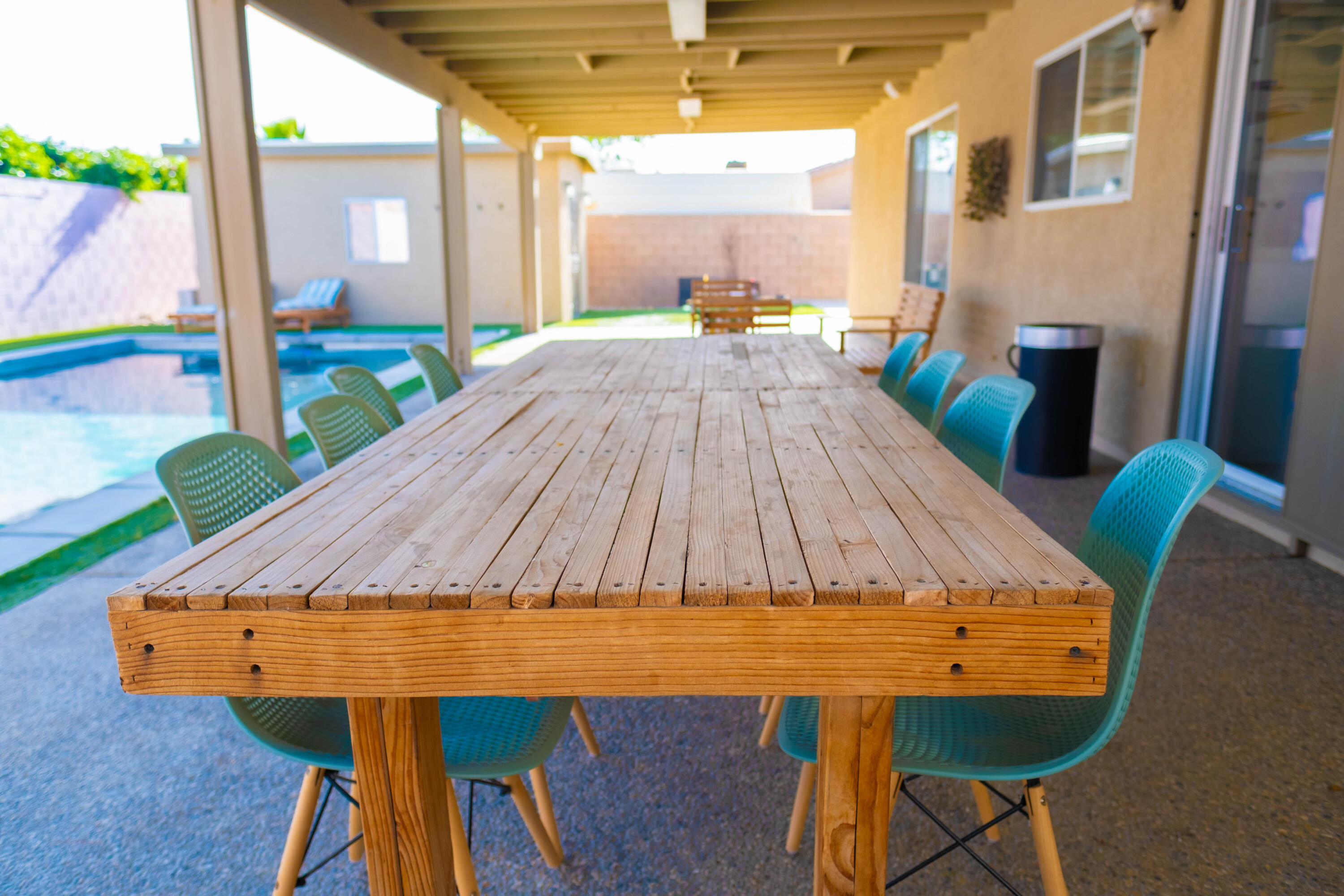 83347 Mango Walk Indio, CA 92201 - Photo 15 of 49 a view of a balcony with table and chairs