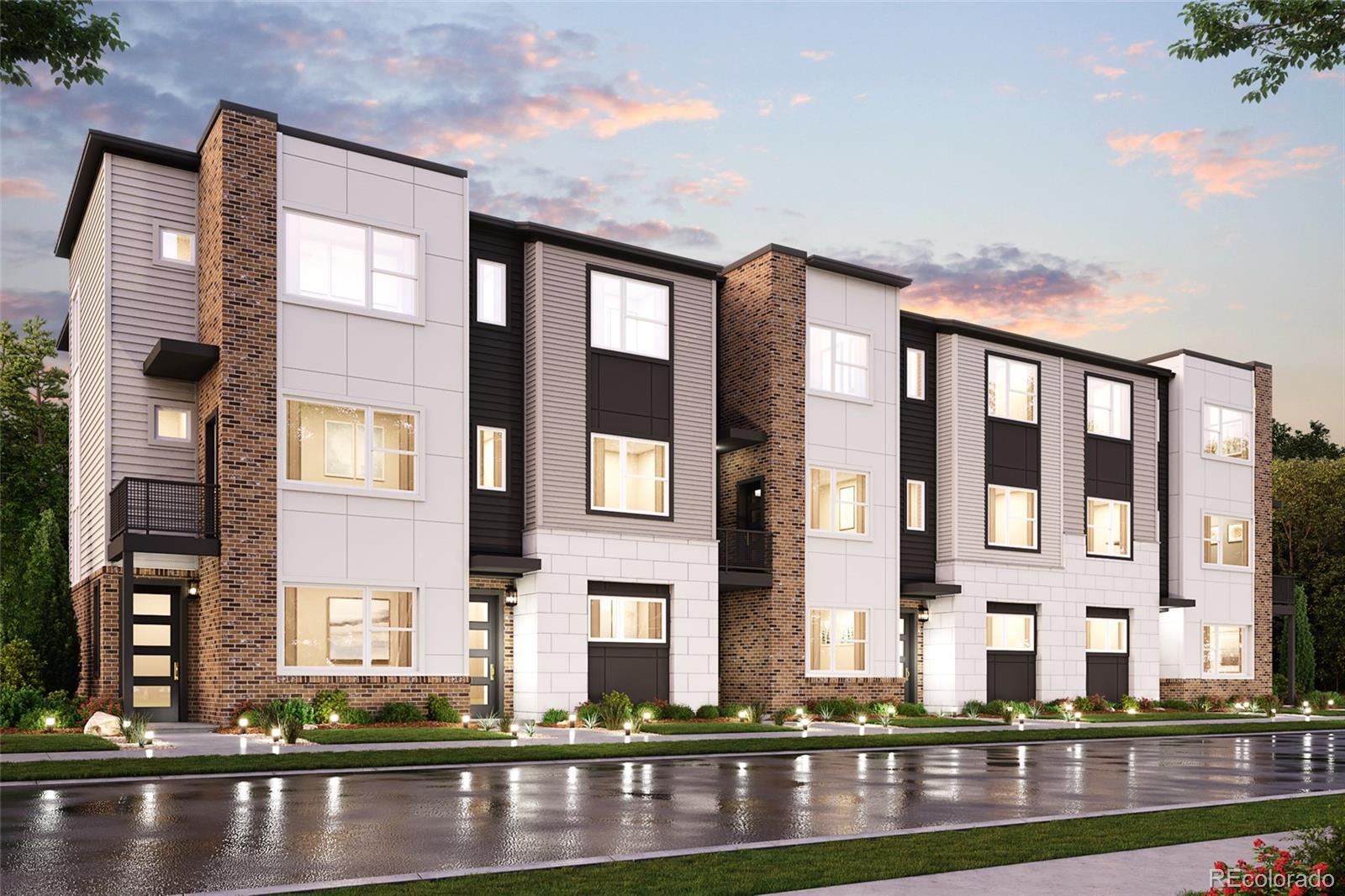 a front view of building with lake view and windows