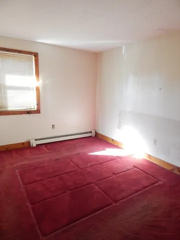 an empty room with closet