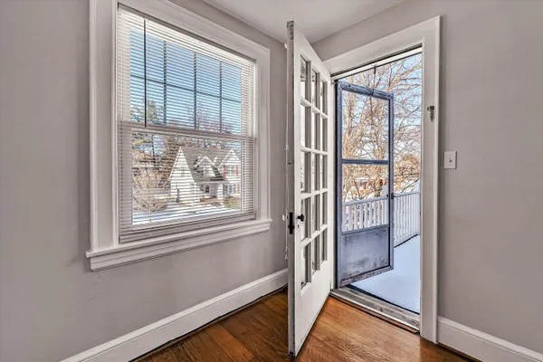 a view of an front door