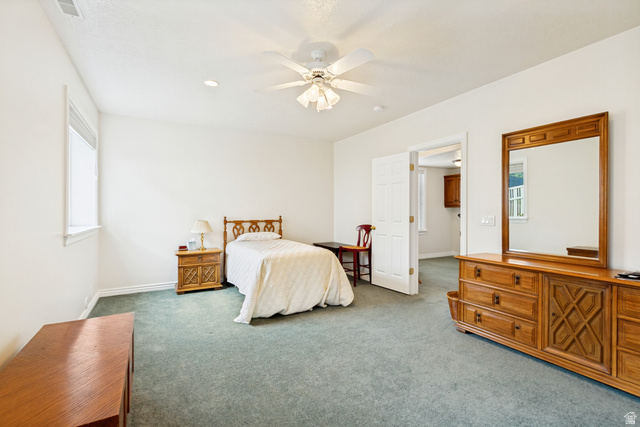 298 North Canyon Road Bountiful, UT 84010 - Photo 42 of 57 Spacious room featuring light-colored walls, recessed lighting, and a ceiling fan