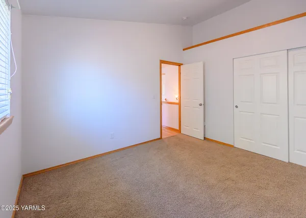 an empty room with a window
