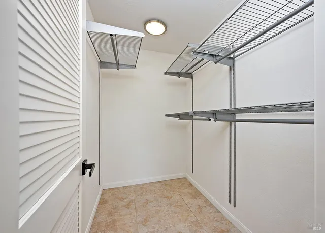 a view of a room with rack on the wall