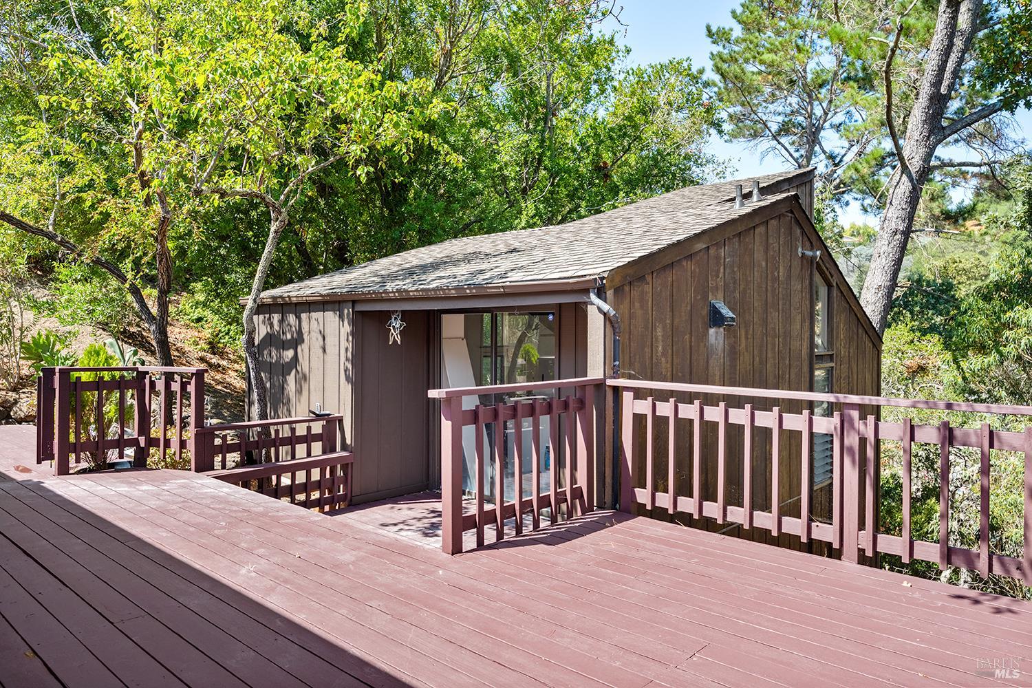 35 Salvador Way San Rafael, CA 94903 - Photo 38 of 46 a view of a wooden deck and a yard