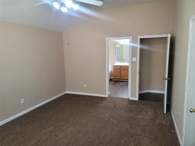 a view of a room with a small space