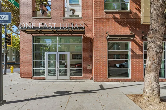 a front view of a building