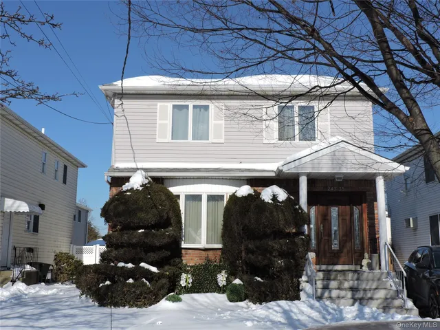 a front view of a house