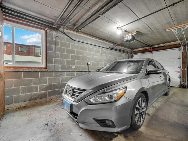 a car parked in garage