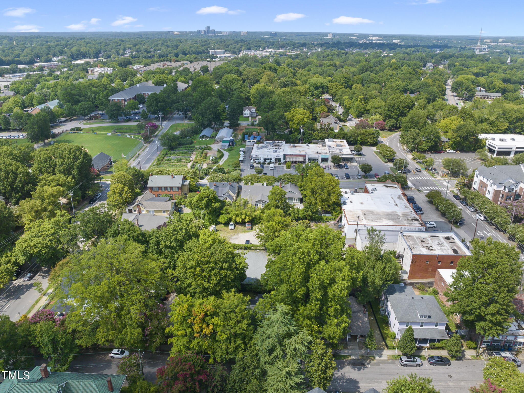 215 Pace Street Raleigh, NC 27604 - Photo 24 of 25 an aerial view of residential houses with outdoor space and river
