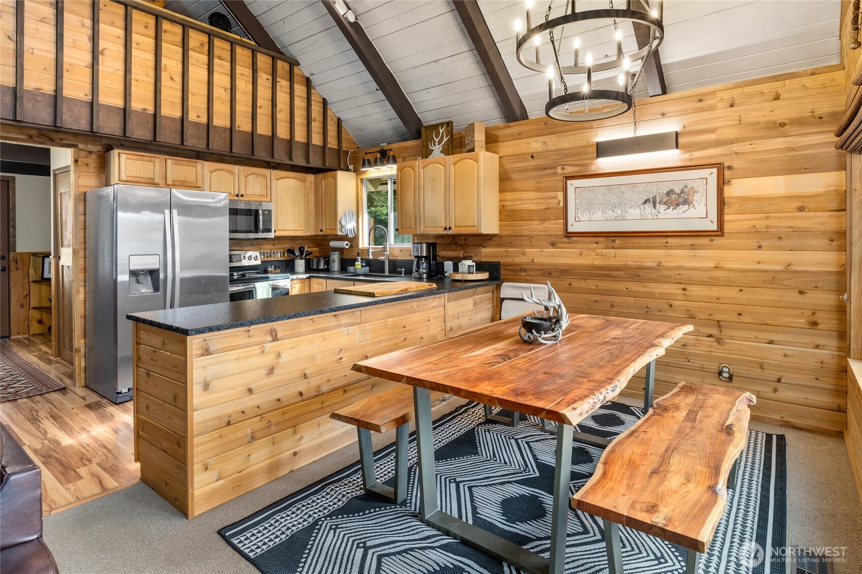 110 Deer Point Lane Ronald, WA 98940 - Photo 10 of 40 a view of a patio with a table and chairs