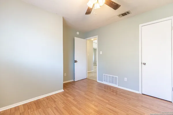 an empty room with a window