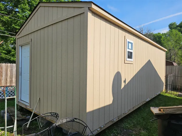 a backyard of a house