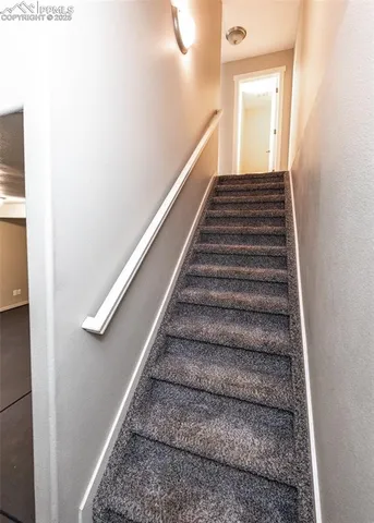 an empty room with a door