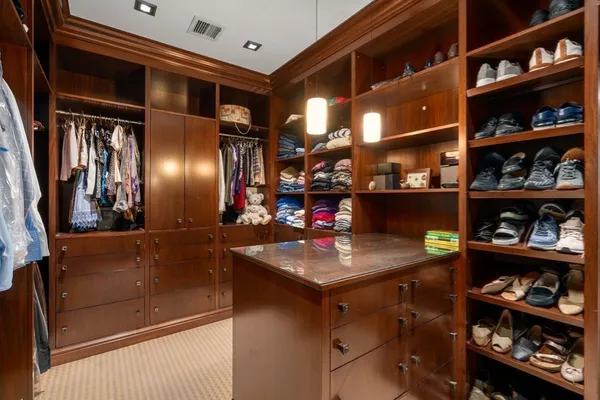 a view of store room with racks