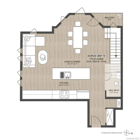 a picture of a bench in a building