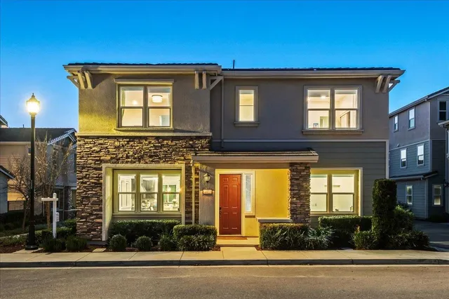 a front view of a house