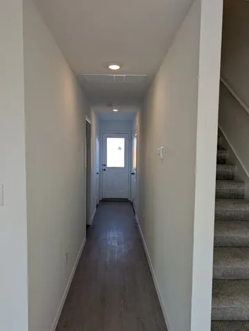 a view of hallway with window