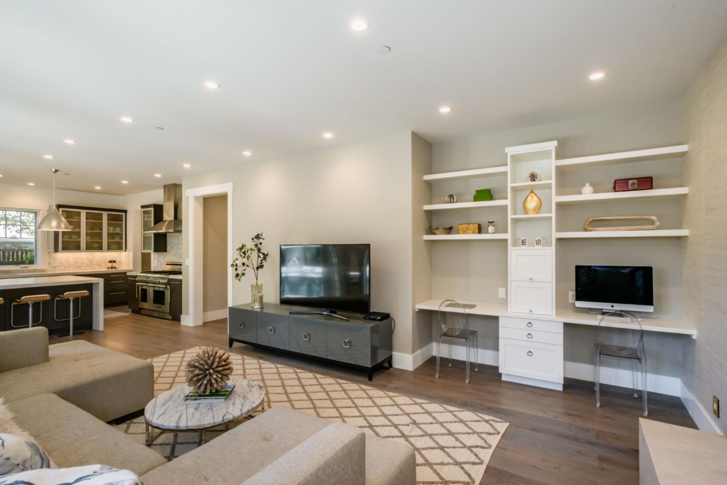 421 Hillcrest Road San Mateo, CA 94402 - Photo 6 of 33 a living room with furniture and a flat screen tv