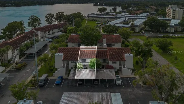 an aerial view of multiple house