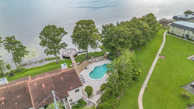 a view of jacuzzi and garden