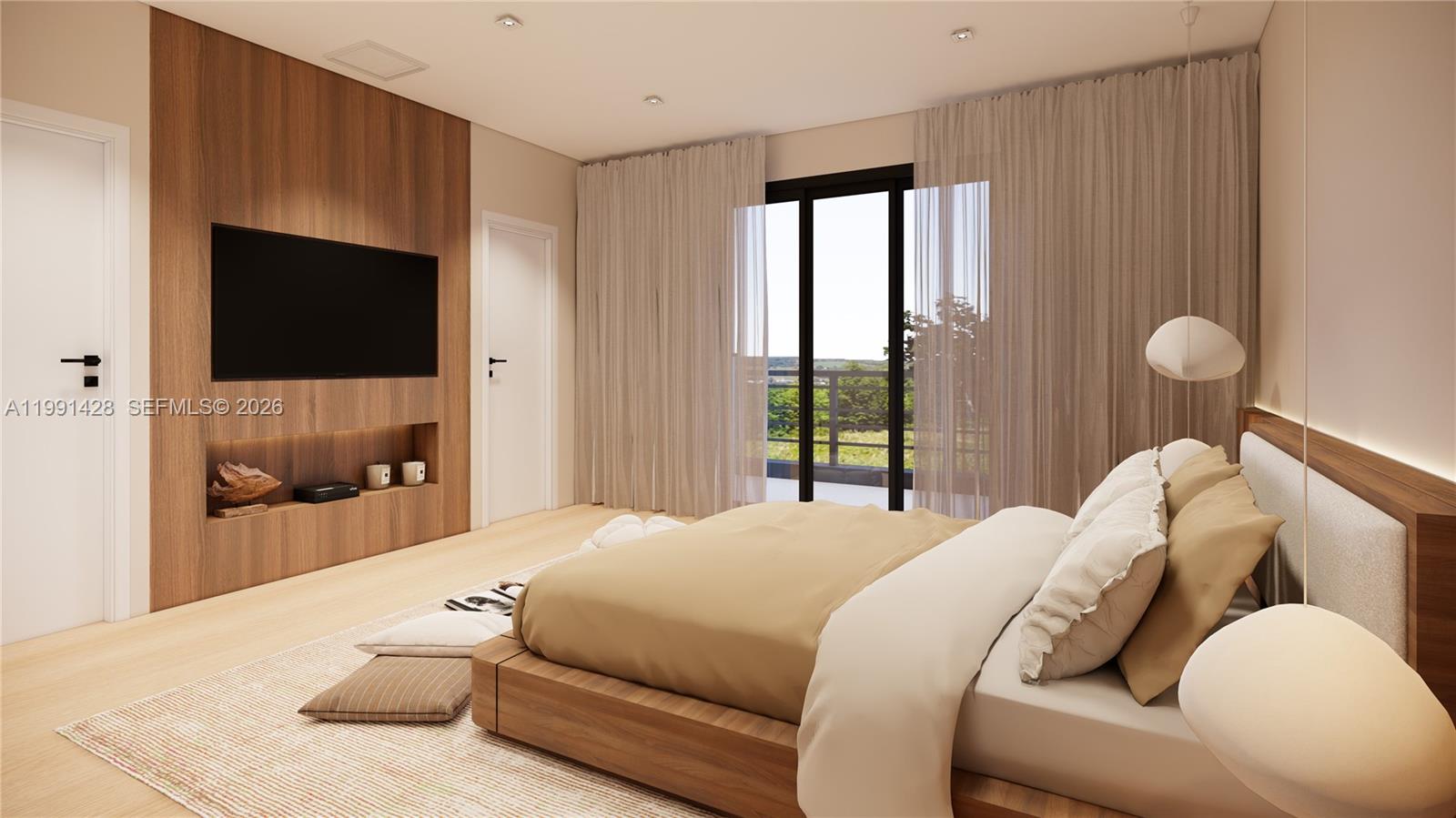 3021 Southwest 27th Street Miami, FL 33133 - Photo 26 of 40 a bedroom with a bed and glass window