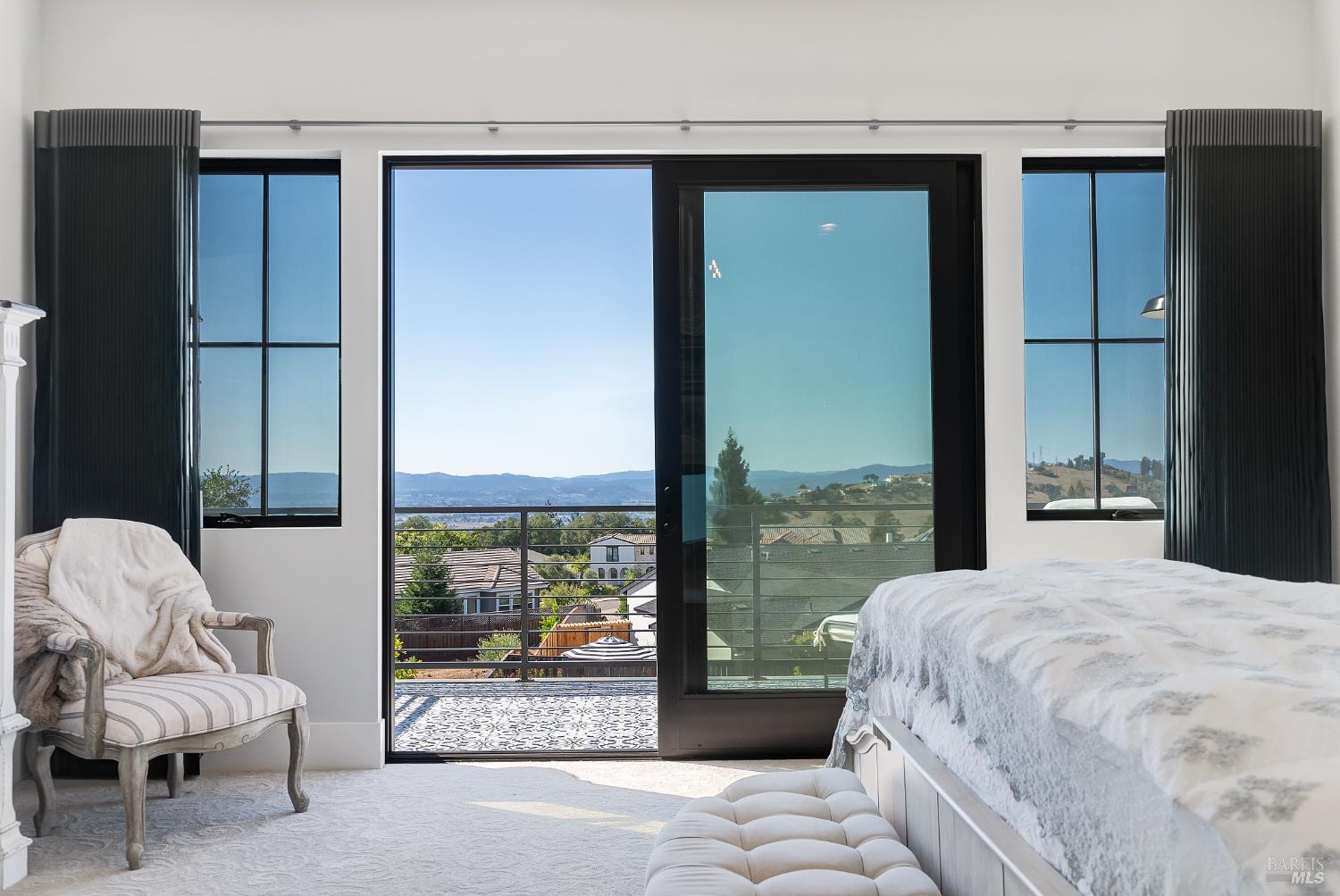 3724 Stanhope Court Santa Rosa, CA 95404 - Photo 37 of 78 a bedroom with a bed and glass window