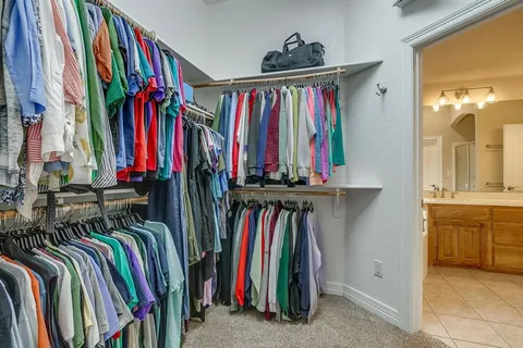 a view of a walk in closet